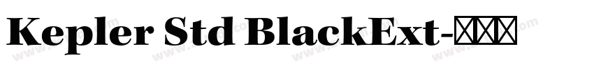 Kepler Std BlackExt字体转换